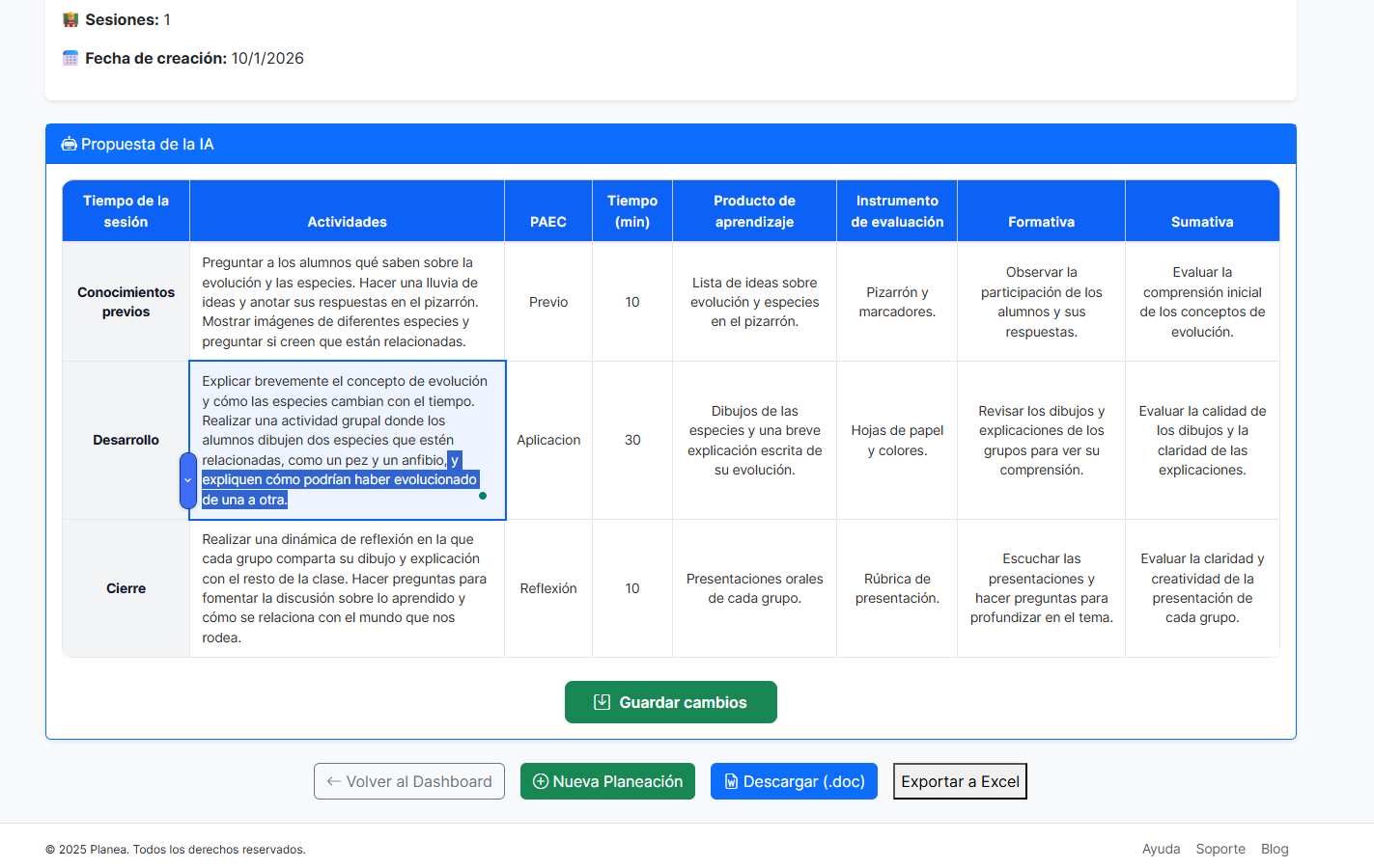 Generación automática con IA
